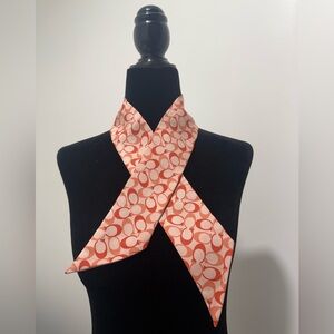 Coach signature silk scarf